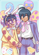 $62 | 2 character half body colored sketch, simple bg