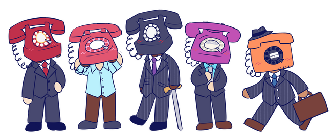 $95 (group) / $19 (each) | simple colored lineart