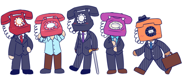 $95 (group) / $19 (each) | simple colored lineart
